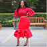 Bell Sleeve Fishtail Mermaid Maxi Dress #Mermaid #Pop Sleeves #Bell Sleeve