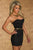 Black Sexy Jacquard Tube Cocktail Party Mini Vintage Dress