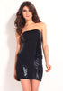 Vogue Women's Paneled Strapless Mini Dress
