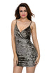 Olive Green Wrap V Neck Ruched Velvet Club Dress