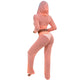 Cover Up High Waist Bottoms & Hooded Top #Pink #Two Piece SA-BLL282430-2 Sexy Clubwear and Pant Sets by Sexy Affordable Clothing