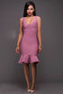 Giana Dusty Mauve Mermaid Bandage Dress