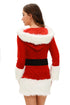 3 Piece Hooded Fur Trim Velvet Santa Dress