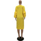 Yellow RuffleaDress #Yellow #Ruffle #Round Neck SA-BLL36221-1 Fashion Dresses and Midi Dress by Sexy Affordable Clothing