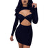 Cut out Sexy Club dress #Long Sleeve