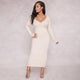 Long Sleeve Bodycon Rib Knit Sweater Maxi Dress #Maxi Dress #White # SA-BLL5080-2 Fashion Dresses and Maxi Dresses by Sexy Affordable Clothing