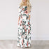 Sexy Summer Floral Long Print Boho Beach Dress