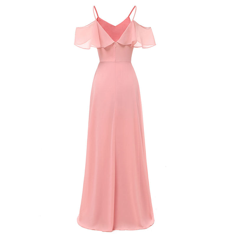 Babyonline Women’s Lace Chiffon Bridesmaid Dress – Long Formal Gown, Sleeveless, A-Line, For Wedding Guest, Prom, Evening Party - View #2