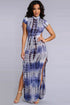 Backless High Split Maxi Dress