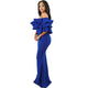 Ruffles One Shoulder Maxi Evening Dress #Ruffles #One Shoulder SA-BLL51471-4 Fashion Dresses and Evening Dress by Sexy Affordable Clothing