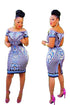 High Elastic Printing Bodycon Dress