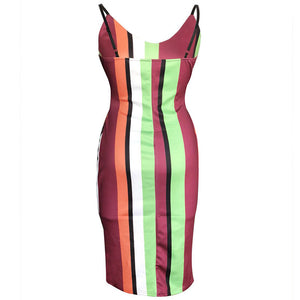 Lace-up Striped Sling Dress #Sling #Striped SA-BLL362066 Fashion Dresses and Midi Dress by Sexy Affordable Clothing