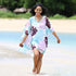 Chiffon Printed V-Neck Cover Up #Beach Dress #