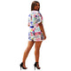 Casual Printed White T-shirt Mini Dress #Short Sleeve #Round Neck SA-BLL2217 Fashion Dresses and Mini Dresses by Sexy Affordable Clothing