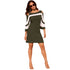 White Stripe Sleeve Bodycon Dress #Stripe