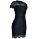 Lace Black Flower Chic Dress #Lace #Black SA-BLL282604 Fashion Dresses and Mini Dresses by Sexy Affordable Clothing
