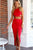 2 Piece Set Sleeveless Red Sexy Bandage DressSA-BLL27863-2 Sexy Clubwear and Skirt Sets by Sexy Affordable Clothing