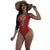 Chic Lace-up Polyester One-piece Swimwear #Red #V-Neck #One Piece #Lace-Up SA-BLL8059-3 Sexy Lingerie and Teddys by Sexy Affordable Clothing