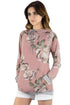 Apricot Floral Drawstring Hoodie