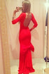 Backless Big Bow Accent Evening Dress