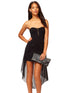 Bandeau Dress with Asymmetric Hem