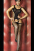 Black Bold Cutout Pothole Body Stocking
