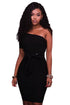 Black Club Party One Shoulder Bodycon Dress