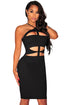 Black Cut out Bodycon Dress