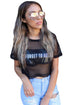 Black Metallic Panel Insert Mesh Crop Top