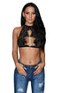 Black Sheer Eyelash Lace Sultry Bralette Top
