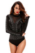 Black Silver Studs Bodysuit