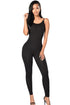 Black Spaghetti Straps Simple Stretch Jumpsuit