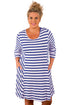 Blue White Stripes Relaxed Curvy Dress