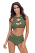 Brazil Army Green Multiway Strap High Waist Bikini