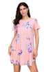 Casual Pocket Design Blush Floral Short Boho Dress