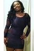 Cheap Mesh Hollow out Black Mini Club Dress