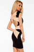 Cross Bandage Back Little Black Bodycon Dress
