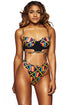 Dark African Print Cut out High Waist Swimsuit