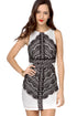 Eyelash Lace Applique Tank Bodycon Dress