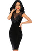 Fabulous Embroidered Mesh Bust Little Black Dress