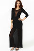 Fever Black Mesh Maxi Dress