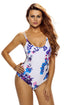 Floral Backless Lace up Monokini