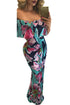 Floral Print Off-the-shoulder Maxi Dress