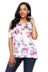 Flourish Print White Background Womens Top