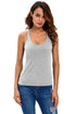 Grey Knot Back Basic Tank Top