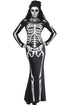 Long Skeleton Dress Adult Halloween Costume