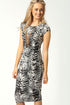 Look Slim Zebra Print Midi Dress