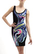 Multicolor Ripples Printed Bodycon Dress
