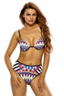 Multicolor Tribal Print 2pcs High Waist Swimsuit