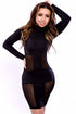 Noir Extreme Mesh Spliced Bodycon Dress